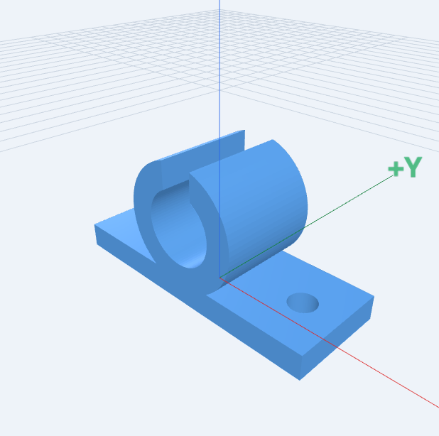 Open Cable Clip: compiled 3D model
