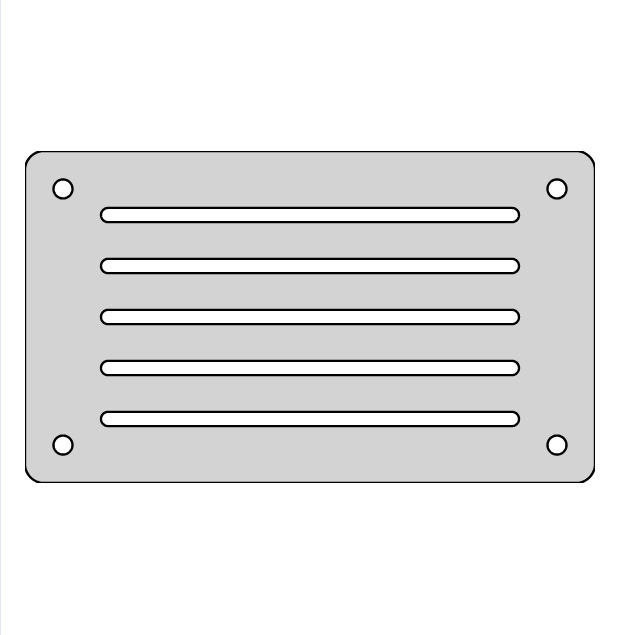 2D Laser-Cut Vent Panel: compiled 2D profile